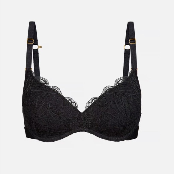 NWT Lively Lace No-Wire Push-Up Bra in Jet Black 34B - Picture 4 of 9